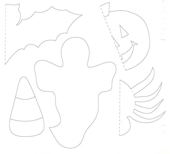 Гирлянда на Хэллоуин трафарет