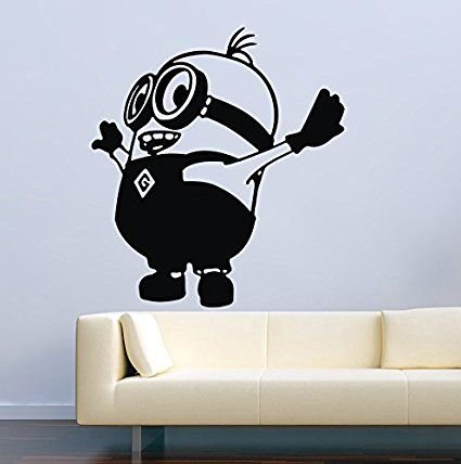 Наклейки на стену больших размеров на стену Миньоны