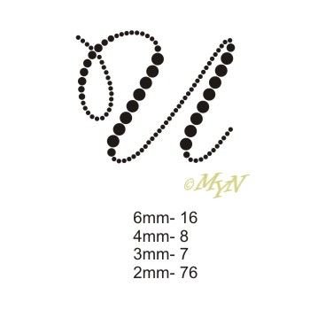 Красивая буква в стразами