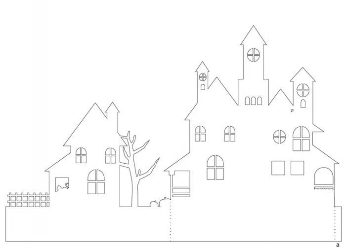 Новогодние трафареты домики