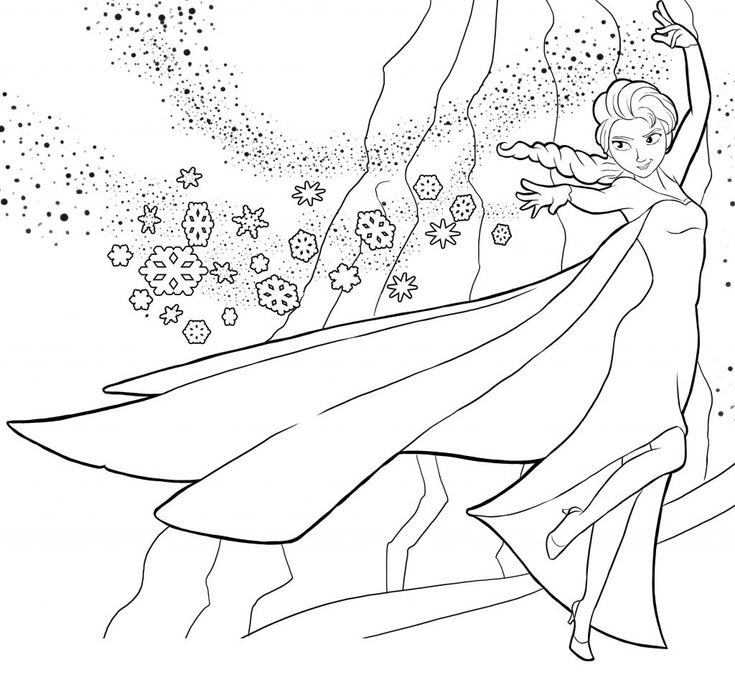 Эльза Холодное сердце раскраска
