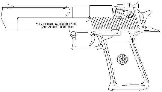 Дезерт игл 357 Магнум чертеж