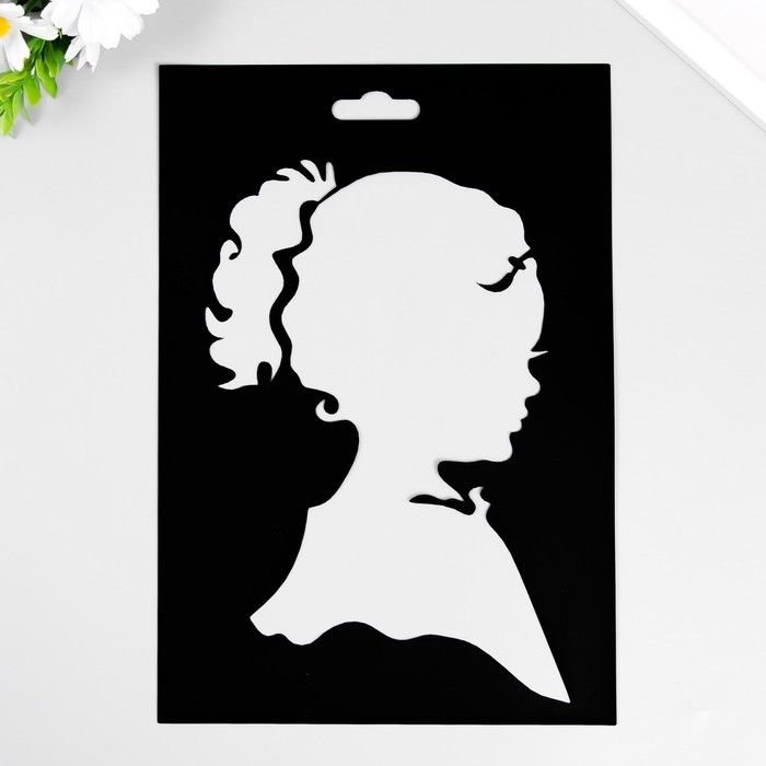 Трафарет девушки