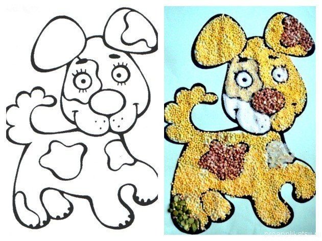 Трафареты для поделок из крупы