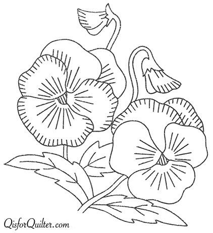 Рисунки цветов для вышивки гладью