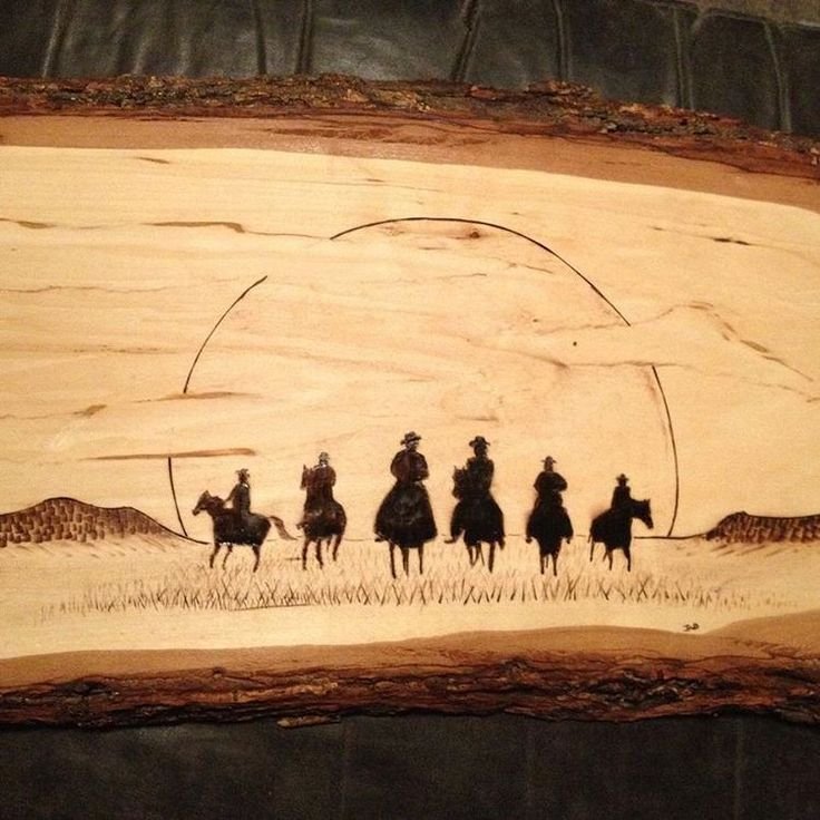 Картины Выжженные на дереве