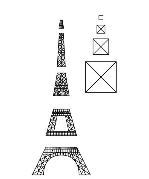 Эйфелева башня 3д ручка схема