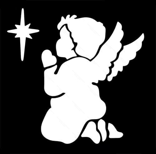 Ангелочек трафарет