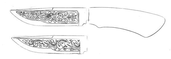 Красивые узоры на ножах