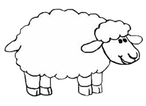 Овечка раскраска