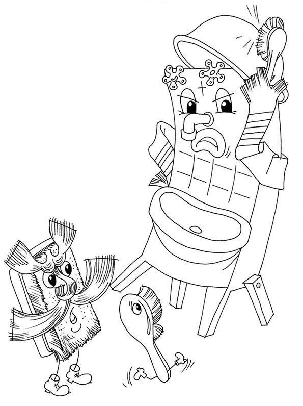 Раскраски по сказкам Корнея Чуковского для малышей