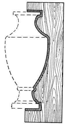 Чертеж напольной вазы