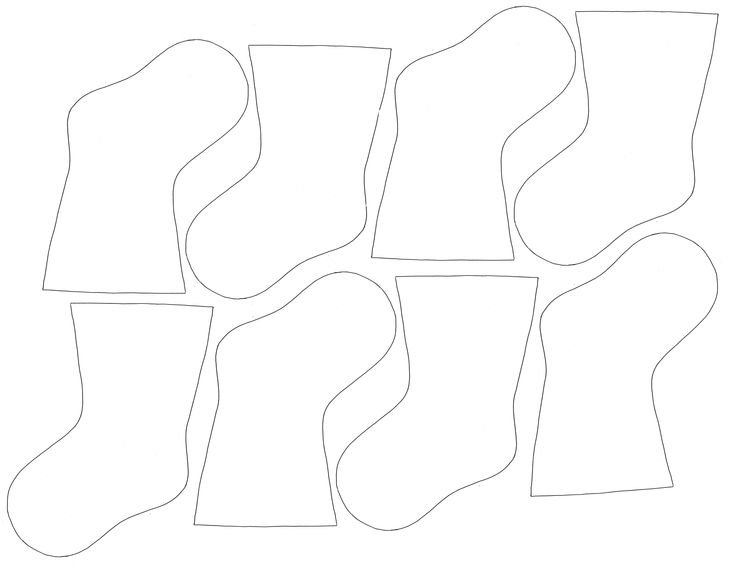 Шаблон новогоднего носка