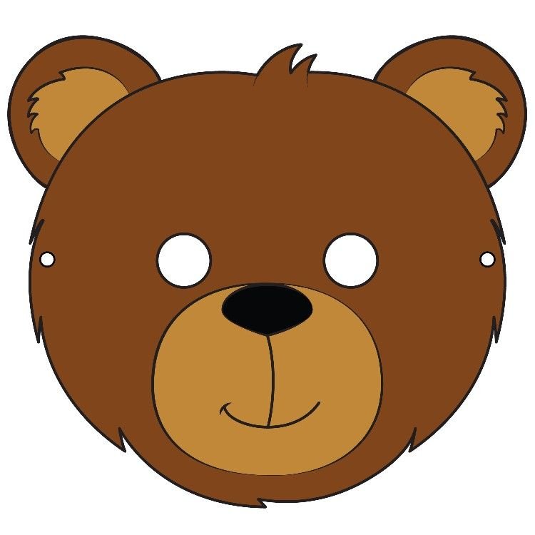 Маска медвежонка для детей