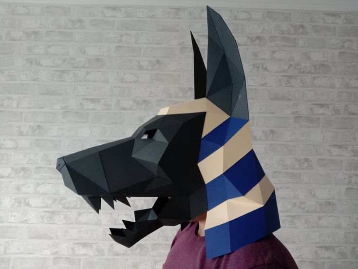 Маска Анубиса паперкрафт