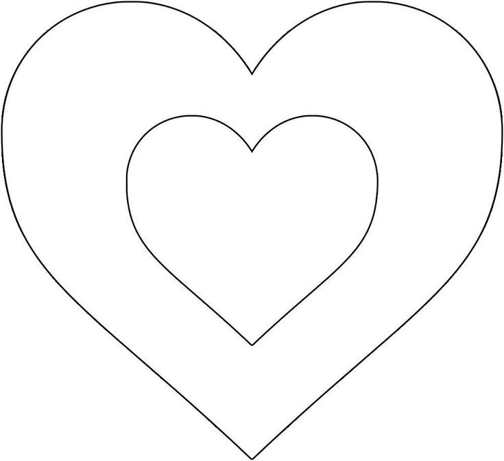 Сердце трафарет для вырезания