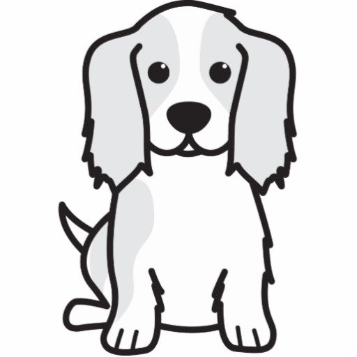 Трафарет собаки для рисования