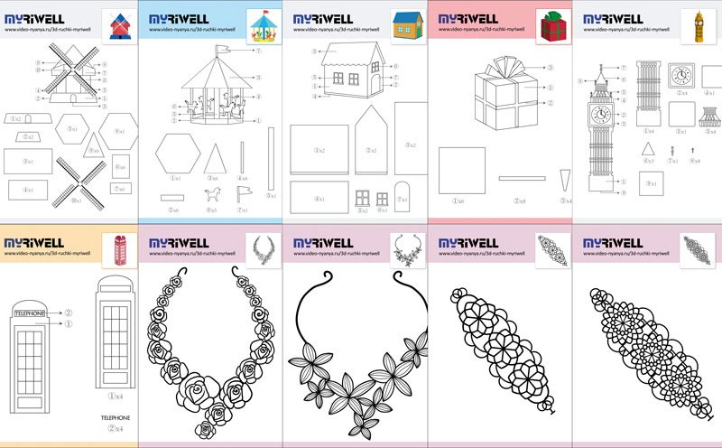 Трафареты для 3д ручки Геншин