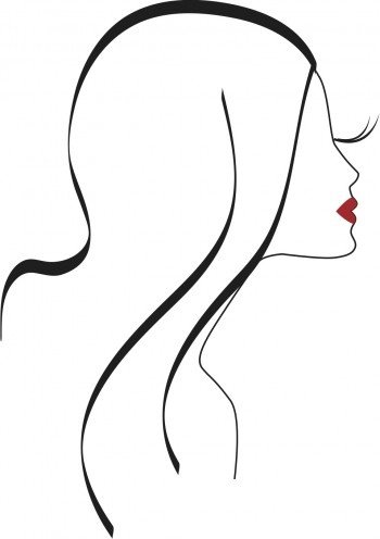 Силуэт женской головы