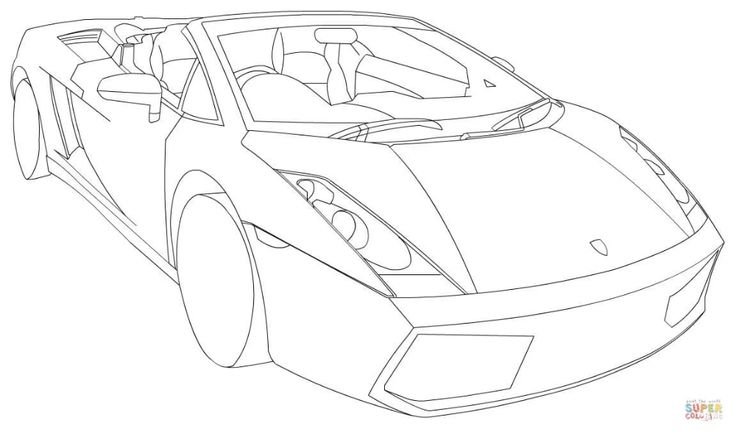 Раскраска Lamborghini Gallardo