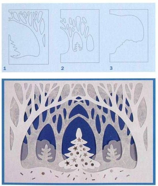 Вытынанки новогодние объемные