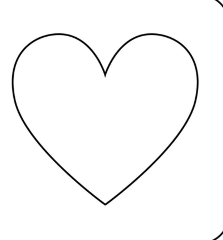 Сердечко трафарет для вырезания
