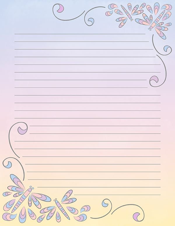 Красивый лист для письма