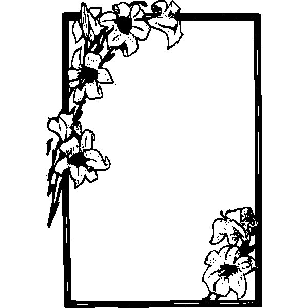 Рамка поздравительная для текста черно белая