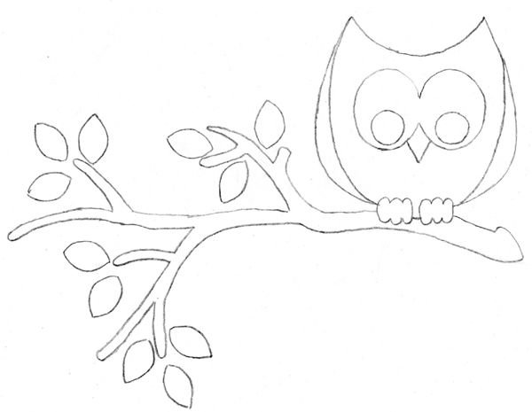 Трафарет птицы для аппликации