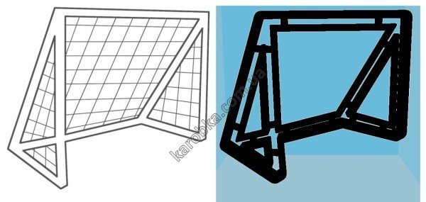Трафарет футбольных ворот