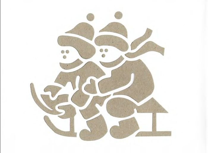 Трафареты для снега на окна