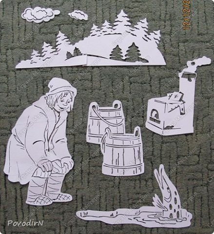 Вытынанки к новому году по щучьему велению