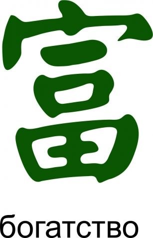 Японский иероглиф богатство и деньги