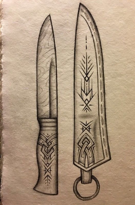 Узоры на ножнах