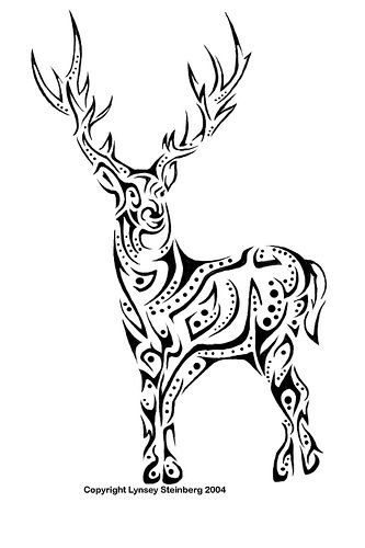Олень эскиз