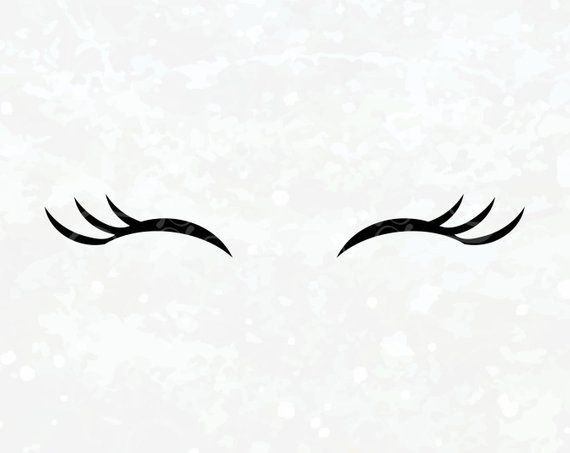 Ресницы единорога трафарет