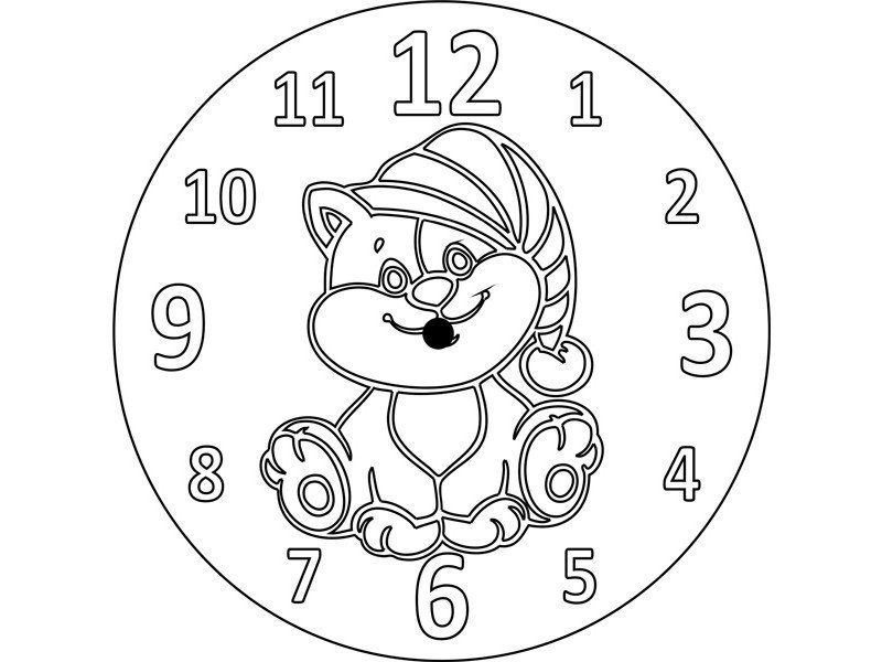 Часы раскраска