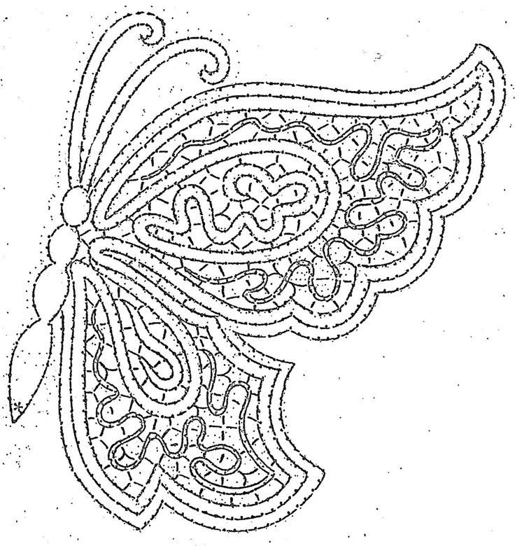 Сколок бабочка Вологодское кружево