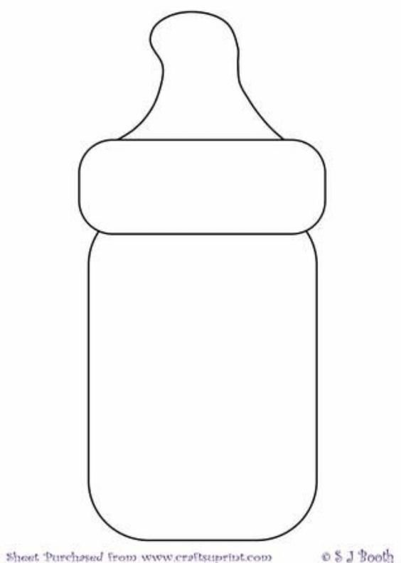 Пряник бутылочка детская трафарет