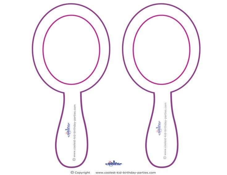 Зеркальце трафарет