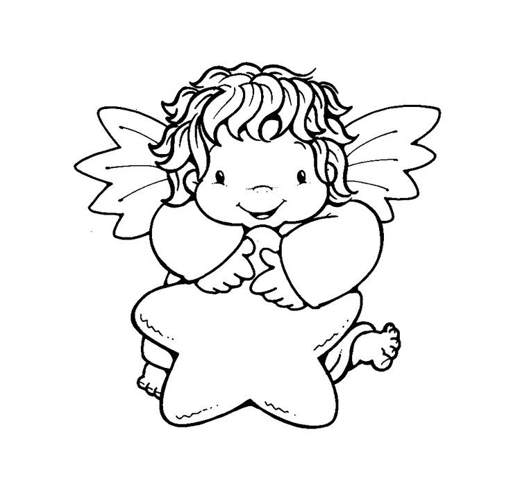 Раскраска Ангелочек
