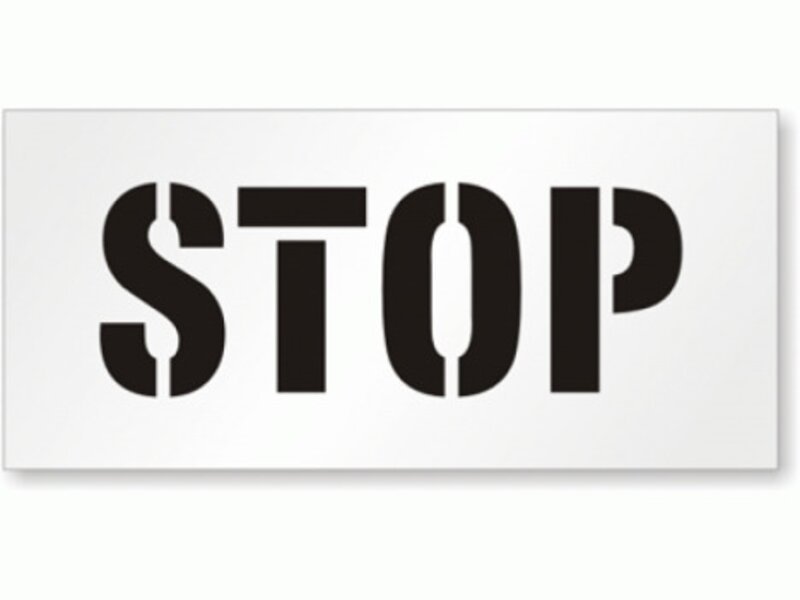 Трафарет стоп