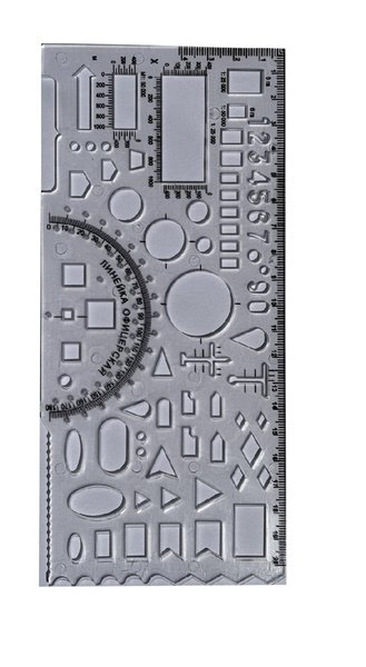 Офицерская линейка целлулоидная