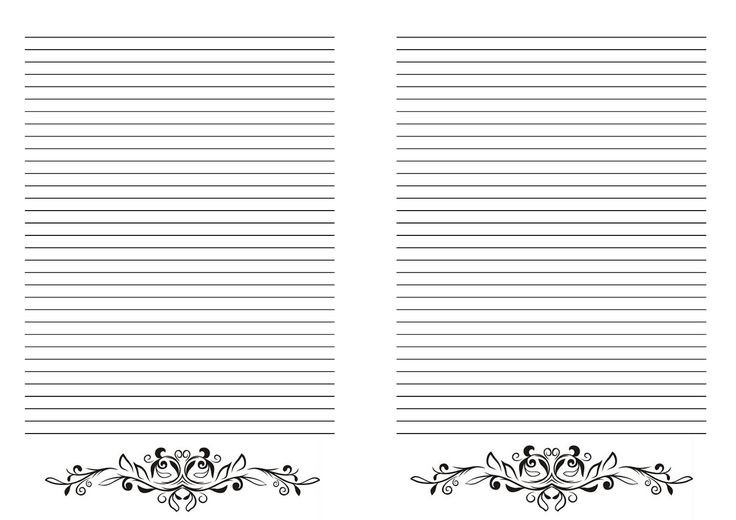 Лист блокнота в линию