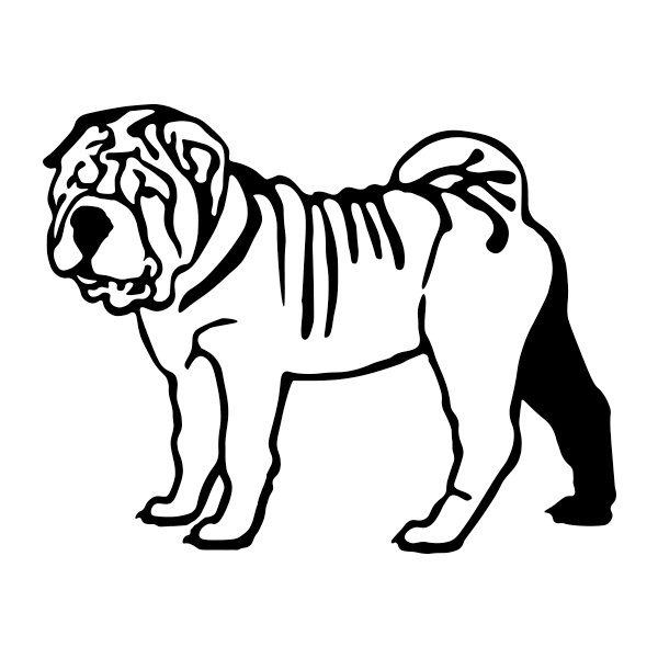 Шарпей силуэт