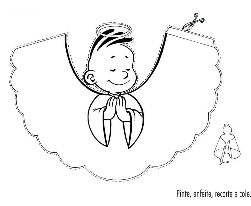 Шаблон ангелочка из бумаги