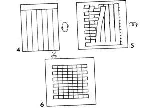 Плетение коврика из полосок бумаги
