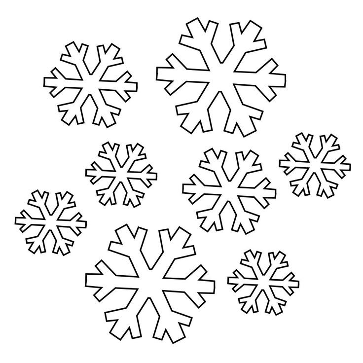 Снежинка раскраска для детей