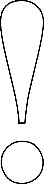 Восклицательный знак трафарет