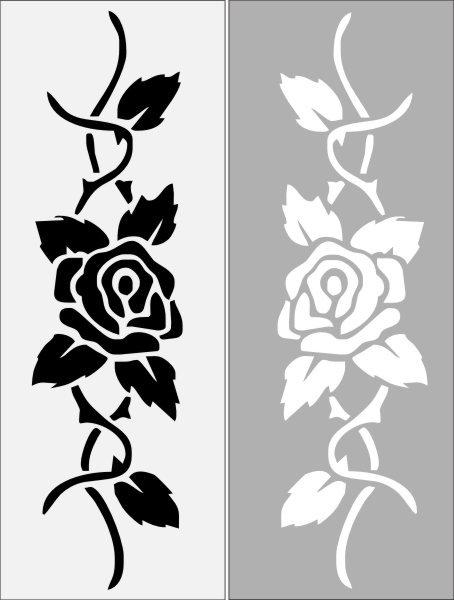 Цветочный орнамент трафарет